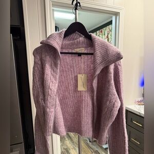 Universal Thread Mauve Zip-Up Cardigan
